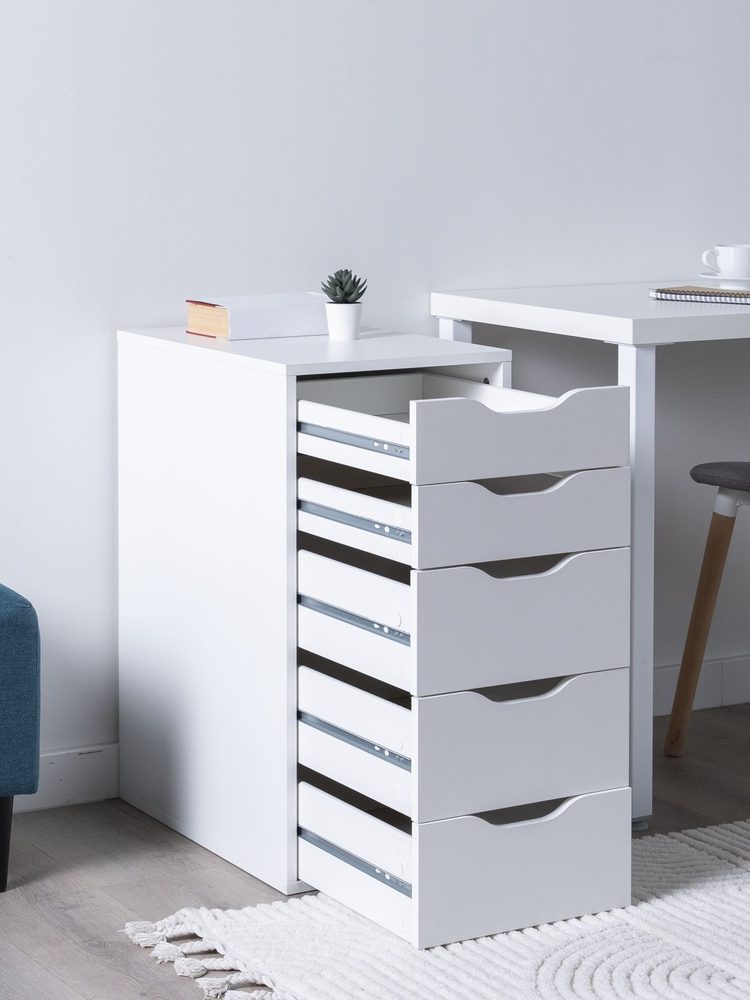 Комод Ингар, 5 ящиков, 36x71x53 см, белый