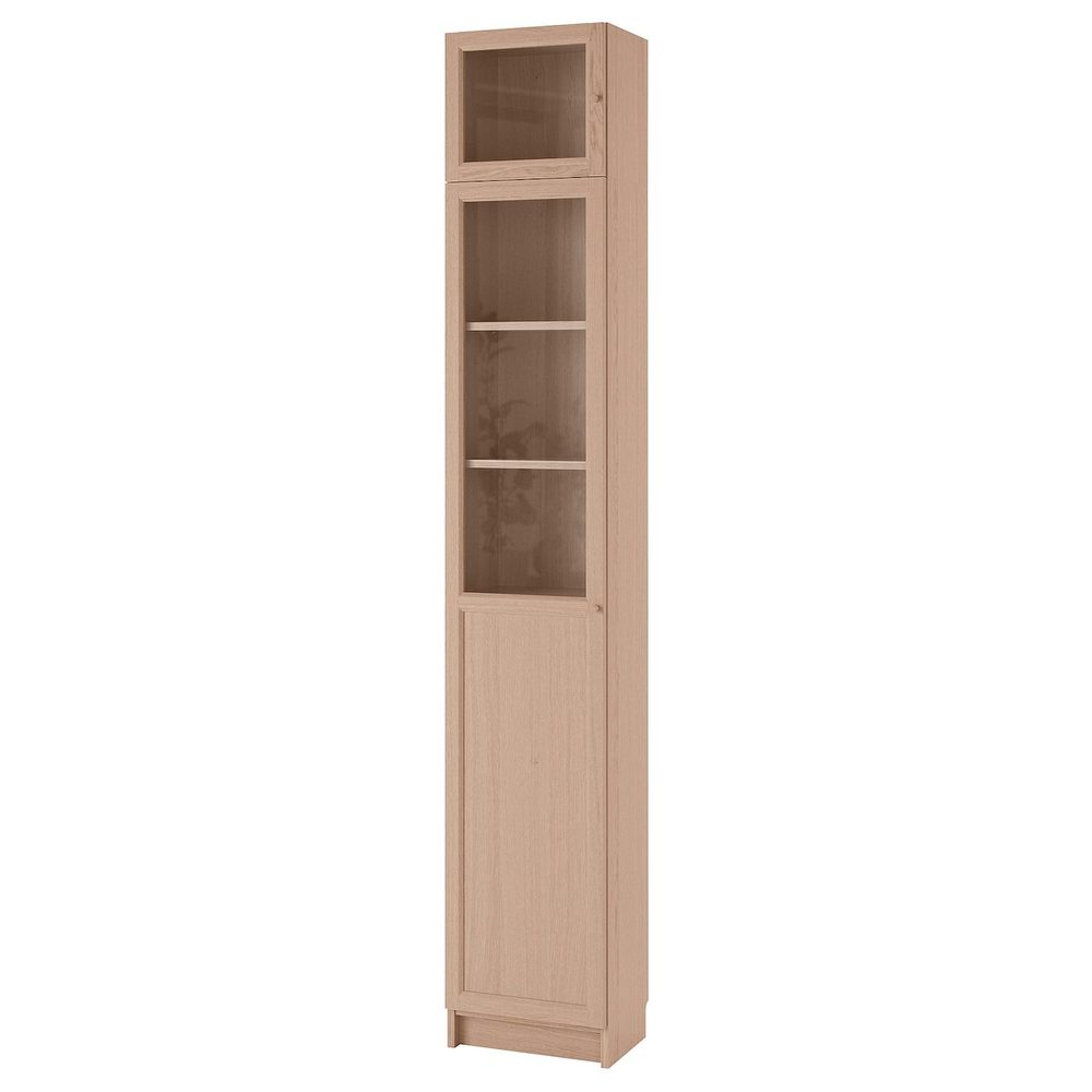 Полка верхняя к шкафу ИКЕА Билли, 40x28х35 см, дуб беленый