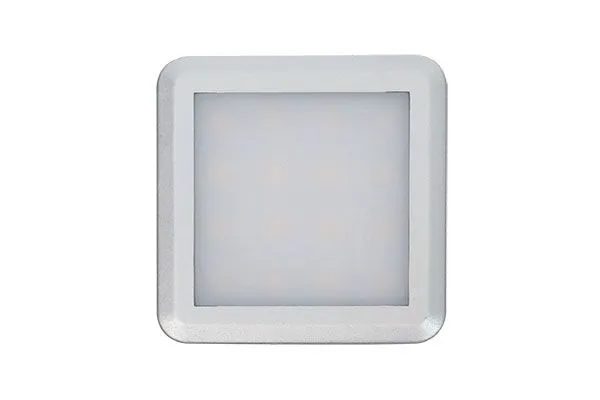Светодиодный светильник Square 1.5W/12VDC пластиковый 6000К (с 2м проводом и коннектором)
